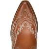 imageAthlefit Cowboy Boots for Women Western Cowgirl Square Toe boots Embroidery Chunky Heel MidCalf BootsTan