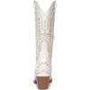 imageAthlefit Cowboy Boots for Women Western Cowgirl Square Toe boots Embroidery Chunky Heel MidCalf BootsWhite