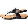 imageAthlefit Orthopedic Sandals for Women Summer Adjustable Orthotic Thong Sandals with Arch SupportBlack