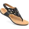 imageAthlefit Orthopedic Sandals for Women Summer Adjustable Orthotic Thong Sandals with Arch SupportBlack
