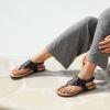imageAthlefit Orthopedic Sandals for Women Summer Adjustable Orthotic Thong Sandals with Arch SupportBlack