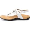 imageAthlefit Orthopedic Sandals for Women Summer Adjustable Orthotic Thong Sandals with Arch SupportWhite