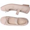 imageAthlefit Ballet Flats Shoes for Women Mary Jane Flats Bow Dressy Comfortable Round Toe Slip On Ballerina Flat ShoesNude Pu