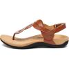 imageAthlefit Womens Orthopedic Arch Support Sandals Comfortable Thong TStrap Orthotic Casual Flat SandalsBrown