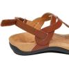 imageAthlefit Womens Orthopedic Arch Support Sandals Comfortable Thong TStrap Orthotic Casual Flat SandalsBrown