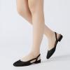 imageAthlefit Slingback Flats for Women Square Pointed Toe Two Toned Flats Wedding Pumps for WomenBlack