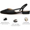 imageAthlefit Slingback Flats for Women Square Pointed Toe Two Toned Flats Wedding Pumps for WomenBlack