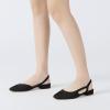 imageAthlefit Slingback Flats for Women Square Pointed Toe Two Toned Flats Wedding Pumps for WomenBlack