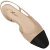 imageAthlefit Slingback Flats for Women Square Pointed Toe Two Toned Flats Wedding Pumps for WomenNude