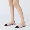 imageAthlefit Slingback Flats for Women Square Pointed Toe Two Toned Flats Wedding Pumps for WomenWhite Multi