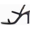 imageAthlefit Womens Strappy High Heels Square Open Toe Heeled Sandals Ankle Strap Dressy Wedding Party ShoesBlack