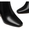 imageAthlefit Womens Ankle Boots Fashion Square Toe Chunky Heeled Short Boots with Side ZipperBlack