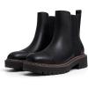 imageAthlefit Womens Chelsea Boots Platform Chunky Heel Slip On Elastic Lug Sole Ankle BootiesBlack