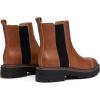 imageAthlefit Womens Chelsea Boots Platform Chunky Heel Slip On Elastic Lug Sole Ankle BootiesBrown