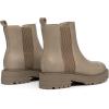 imageAthlefit Womens Chelsea Boots Platform Chunky Heel Slip On Elastic Lug Sole Ankle BootiesLight Khaki