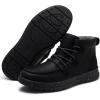 imageAthlefit Womens Lace Up Ankle Boots Casual Comfortable Lightweight Walking Flat Ankle BootiesBlack