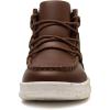 imageAthlefit Womens Lace Up Ankle Boots Casual Comfortable Lightweight Walking Flat Ankle BootiesBrown