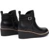 imageAthlefit Womens Wedge Ankle Boots Fashion Platform Lug Sole Buckle Short Booties with Side ZipperBlack