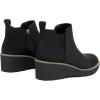 imageAthlefit Womens Wedge Chelsea Boots Platform Lug Sole Elastic Short Ankle Booties with Side ZipperBlack
