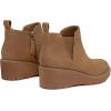 imageAthlefit Womens Wedge Chelsea Boots Platform Lug Sole Elastic Short Ankle Booties with Side ZipperBrown