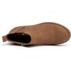 imageAthlefit Womens Wedge Chelsea Boots Platform Lug Sole Elastic Short Ankle Booties with Side ZipperBrown