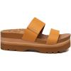 imageAthlefit Platform Sandals Women Summer Flatform Slides for Women Comfortable Arch Support Beach SandalsBrown
