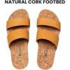 imageAthlefit Platform Sandals Women Summer Flatform Slides for Women Comfortable Arch Support Beach SandalsBrown