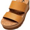 imageAthlefit Platform Sandals Women Summer Flatform Slides for Women Comfortable Arch Support Beach SandalsBrown