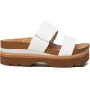 imageAthlefit Platform Sandals Women Summer Flatform Slides for Women Comfortable Arch Support Beach SandalsWhite
