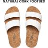 imageAthlefit Platform Sandals Women Summer Flatform Slides for Women Comfortable Arch Support Beach SandalsWhite
