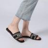 imageAthlefit Womens Flat Sandals Comfortable Slide Sandals Dressy Summer 2025Black