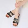 imageAthlefit Womens Flat Sandals Comfortable Slide Sandals Dressy Summer 2025Black Gold