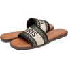 imageAthlefit Womens Flat Sandals Comfortable Slide Sandals Dressy Summer 2025Black Gold