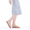 imageAthlefit Womens Flat Sandals Summer Casual Slip On Leather Slide SandalKhaki