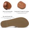 imageAthlefit Womens Flat Sandals Summer Casual Slip On Leather Slide SandalMocha