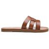 imageAthlefit Womens Flat Sandals Summer Casual Slip On Leather Slide SandalMocha