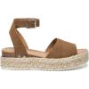 imageAthlefit Womens Platform Espadrille Wedge Sandals Comfortable Open Toe Buckle Sandals for Summer CasualBrown