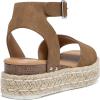 imageAthlefit Womens Platform Espadrille Wedge Sandals Comfortable Open Toe Buckle Sandals for Summer CasualBrown