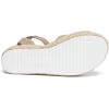 imageAthlefit Womens Platform Espadrille Wedge Sandals Comfortable Open Toe Buckle Sandals for Summer CasualKhaki