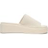 imageAthlefit Womens Slip On Platform Sandals Comfortable Open Toe Summer Flatform Slide SandalsBeige