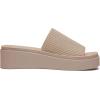 imageAthlefit Womens Slip On Platform Sandals Comfortable Open Toe Summer Flatform Slide SandalsNude
