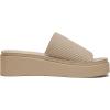 imageAthlefit Womens Slip On Platform Sandals Comfortable Open Toe Summer Flatform Slide SandalsTaupe