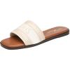 imageAthlefit Womens Flat Sandals Comfortable Slide Sandals Dressy Summer 2025Beige
