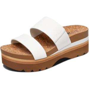 imageAthlefit Platform Sandals Women Summer Flatform Slides for Women Comfortable Arch Support Beach SandalsWhite
