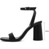 imageAthlefit Chunky Heels for Women Block Heeled Sandals Square Toe Ankle Strap Fashion High Heels for PromBlack