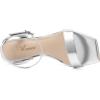 imageAthlefit Chunky Heels for Women Block Heeled Sandals Square Toe Ankle Strap Fashion High Heels for PromSilver