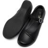 imageAthlefit Mary Jane Flats for Women Dressy Ballet Flats Shoes Comfortable Round Toe Buckle Work Flat ShoesBlack