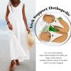 imageAthlefit Womens Comfortable Orthopedic Sandals Thong Dressy TStrap Orthotic Casual Summer Arch Support Sandals02white