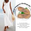 imageAthlefit Womens Comfortable Orthopedic Sandals Thong Dressy TStrap Orthotic Casual Summer Arch Support SandalsKhaki