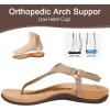 imageAthlefit Womens Comfortable Orthopedic Sandals Thong Dressy TStrap Orthotic Casual Summer Arch Support SandalsKhaki